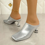 Daiiibabyyy  Brand Ladies Shoes Closed Toe Women's Slippers Fashion Plus Size Dress Slippers Women New Outdoor Best Seller High Heels