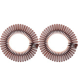 Daiiibabyyy  2pcs Rhinestone Plastic Full Circle Stretch Diamond Flexible Comb Teeth Headband Hair Band Clip Face Wash Fixed Hair Accessories