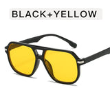 DAIIIBABYYY  -  Double Beam Rice Nail Sunglasses Women's New Style Simple And Fashionable Sunglasses Street Photography Sun Protection Glasses