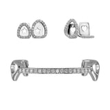 Daiiibabyyy  Explosive Personality Fashion Braces Hot Sale Zircon Hollow-Out Three Sets Of Halloween Personality Dental Ornaments