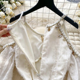 DAIIIBABYYY  -  Elegant Long Flare Sleeve Off Shoulder Vintage O-neck Halter Chic Ruffle Slim Dresses French Evening High Street Autumn Clothing