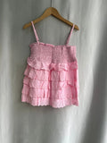 DAIIIBABYYY  -  Y2k Aesthetic Summer Embroidery Vest Japanese Pink Sweet Kawaii Cute Pleated Tank Harajuku 2025 Women Backless Ruffled Camisoles