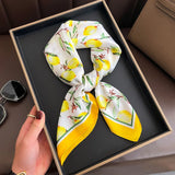 DAIIIBABYYY  -  New Silk Square Scarf Women Luxury Floral Print Kerchief Soft Satin Hairband Hands Bag Ribbon Foulard Hijab Neckerchief Headband