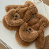 Daiiibabyyy  Cute Warm Puppy Fur Gloves Thicken Windproof Cartoon Dog Gloves Toy Poodle Mitten Skiing