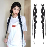 DAIIIBABYYY  -  Colorful Women's Braided Hair Extensions Millennium Hot Girl Chunky Twist Fake Hair Tail Fashion New Chinese Style