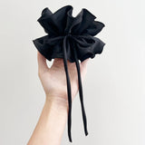 DAIIIBABYYY  -  Bow Ribbon Hairbands Long Elastic Sweet Scrunchies Flowers Hair Tied Bands Head Rope Women Korean Girl Ponytail Hair Accessories