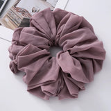 Daiiibabyyy  Big Size Chiffon Scrunchies For Muslim Women Custom Elastic Volumizing Oversized Neat stitching Malaysian Bunch Hair Tie