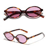 Daiiibabyyy  New Sunglasses for Men Oval Retro Sun Glasses Women and Transparent Glasses Frame