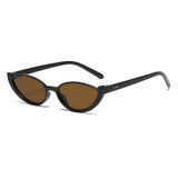 Daiiibabyyy  New Summer Minimalist Cat Eye Sunglasses Fashion Women's Summer Outdoor UV Resistant Sun Glasses Half Frame Kitten Eye Glasses