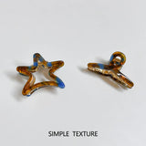 Daiiibabyyy  Acetate Star Hair Claw Clips for Women Tortoiseshell Hair Clips Cute Hair Accessories for Daily Hairstyle