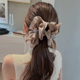 Daiiibabyyy High-grade Fabric Bows Large Hair Claws Fashion Hair Accessories For Women Back Head Clip Boutique Cute Girl Hairpins Headwear