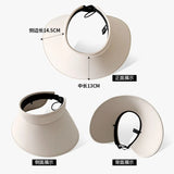 Daiiibabyyy Summer Empty Top Straw Hat For Women Bowknot Wide Brim Floppy Panama Hats Female Lady Visor Cap Outdoor Foldable Beach Sun Caps