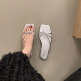 Daiiibabyyy 2024 Red Summer Women Slippers Fashion Women's Narrow Band Flat Flip Flop Shoes Ladies Casual Outdoor Beach Slides Sandalias Muj
