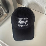 DAIIIBABYYY  -  Punk Letters Embroidery Street Baseball Cap For Men Women Solid Color Snapback Sun Caps Soft Cotton Hip Hop Dad Trucker Hats