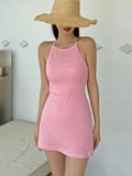 Daiiibabyyy  Sweet Bal Knitted  Swimsuit Women's Vaion Swimwear Belly Covering Slimming Effect Casual Sle No Brand