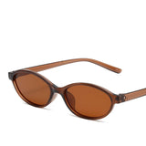 DAIIIBABYYY  -  Retro Oval Frame Sunglasses Fashion Personalized Trendy Small Frame Sunglasses Punk Cat Eyes Sunshade Sun Protection Glasses