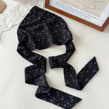 Daiiibabyyy  Long Ribbon Triangular Headband Hair Scarf Wraps Women Retro Triangle Headscarf Hat Travel Photo Headband Girl Hair Accessories