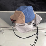 DAIIIBABYYY  -  Niche Five-panel Embroidered Letter Flat Edge Hat Spring and Summer Outdoor Sunshade Quick-drying Baseball Cap for Men and Women