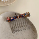 Daiiibabyyy  Teeth Acetic Acid Bow Hair Comb Barrettes Styling Tool Bowknot Hairpin Fixed Combs Korean Style Headwear Anti Slip Bangs Clip