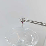 DAIIIBABYYY  -  1piece Helix Piercing Earring Stud Traugs Sleeper CZ Earring Angle Wing Korea Conch Piercing Screw Y2k  Body Jewelry Decoration