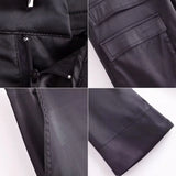 Daiiibabyyy   -  2024 spring and summer new women's fashion with pockets satin trousers retro high waist zip women's trousers