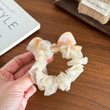 DAIIIBABYYY  -  Korean New Fashion Hollow Acetate Bow Scrunchie Simple High-Grade High Ponytail Hair Band Hair Rope For Woman Girls