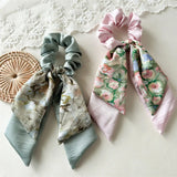 Daiiibabyyy  Double Layered Butterfly Hairband Fresh And Light Floral Fabric Big Hairband High Ponytail Hair Accessories For Girls Women