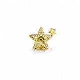 Daiiibabyyy  Hip-Hop Size Double Star Grillz Single Gold-Plated Full-set Zirconia Dental Draces, Cross-Border Trendy Cool Men's Accessories.
