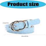 Daiiibabyyy  Vintage PU Leather Polka Dot Belt Millennial-Style Spicy Girl Retro Thin Belt Personalized Dopamine Y2K Belt Jeans Accessories