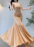 DAIIIBABYYY  -  High-End Feel Reversible Sequins Tank Dress Beach Vacation Pleated Large Wrap Skirt Princess Birthday Banquet Evening Dress