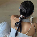 Daiiibabyyy  French Retro Amber Light Luxury Heart-shaped Hair Clip High-end Feeling Vinegar Clip Sweet Cool Style Hair Accessory