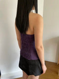 Daiiibabyyy  Strapless Ruched Cross Flower Ropa Mujer New Personalized Slim Streetwear Tanks Y2K Goth Korea Chic Ins Sexy Spice Camis