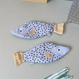 Daiiibabyyy  Children's Pencil Cases Cute Cartoon Fish Funny Cute Kawaii Pencil Cases Large Capacity Portable Canvas Storage Bag For Students