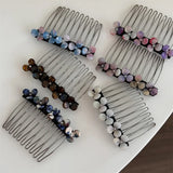 DAIIIBABYYY  -  Korean Style Elegant Bun Inverted Hair Comb Flowers Barrettes New Bangs Broken Hair Finishing Updo Gadget Hair Accessories