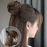 DAIIIBABYYY  -  Synthetic Hair Bun Hair Claw Clip for Women Girls Ball Maker Head Bun Wigs Straight Clip Party Headwear Styling DIY Accessories