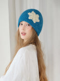 Daiiibabyyy  Crochet Snowflake Knitted Beanies Cap For Men&Women Winter Warm Unisex Hooded Hat Balaclava Cap Outdoor Ski Beanie Coldproof Hat
