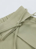 Daiiibabyyy Green Loose Mopping Trousers Straight High Waist Casual Fashion Drape Wide Leg Pants With Pockets Women New Fashion
