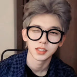 DAIIIBABYYY  -  Trendy Round Presbyopia Glasses Personalized Elderly Reading Glasses Fashionable Leopard Anti Blue Light Far Sight Eye Glasses