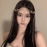 Daiiibabyyy  Handmade Sweet Wedding Headpiece Crystal Bridal Head Chain Hair Jewelry For Women Rhinestone Forehead Headband Accessories