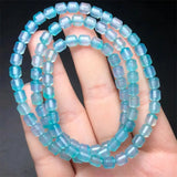 DAIIIBABYYY  -  5MM Natural Azurlite Triple Circles Bracelet Fashion Gemstone Crystal Jewelry For Women Healing Holiday Gift 1PCS