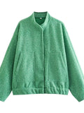 DAIIIBABYYY  -  Casual Loose High Waist Outwear Sweater For Women Long Sleeve Slim Pocket Patchwork Autumn Cardigan Knitwear Women's Coat