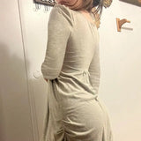 DAIIIBABYYY  -  French Girl Bow Splicing Fake Two-piece Short Skirt for Women New Pure Sexy Sexy Slim and Versatile Long-sleeved Dress