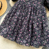 DAIIIBABYYY  -  French Style Super Fairy Fluffy Dress 2025 Summer Gentle Square Neck Bubble Sleeves Slimming Floral Mesh Vestidos