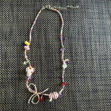 Daiiibabyyy  Goth Harajuku Acrylic Beaded Colorful Bow Star Pendant Choker Necklace Women Aesthetic Y2K Charm EMO 2000s Jewelry Accessories