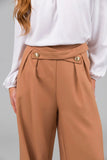 DAIIIBABYYY  -  Casual Fashion Zipper Pocket Straight Leg Pants Women's Wide Leg