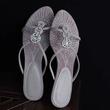 Daiiibabyyy  Fashion Designer Women's Shoes Luxury Rhinestone Low Heel Sandals for Woman Elegant French Style Casual Shoes Sandalias De Mujer