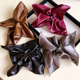 Daiiibabyyy  Korean Square Pleated Pattern Hair Ring Ins Fashion Simple High-end Hair Tie Temperament Hair Accessory