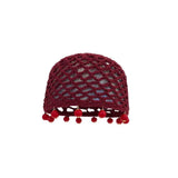 DAIIIBABYYY  -  Fashion Round Beads Crochet Hollow Tassels Knitted Hat Bohemian Style Cap Knit Beanies Hollow Out Weave Ethnic Style Hat Outdoor