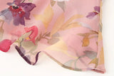 Daiiibabyyy  Ruffles V neck Floral Print Chiffon Full Sleeve Dress Woman Ball Tassel Lacing up Bow Waist Mini Summer Dresses Femme Robe