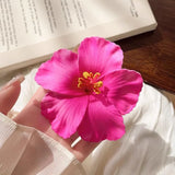 DAIIIBABYYY  -  2/4/6 pcs Hawaiian Flower Hair Clips for Women Artificial Floral Hibiscus Lily Barrettes Hairpin Accessories Vacation Beach Gift